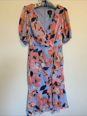 Adrianna Papell floral midi dress